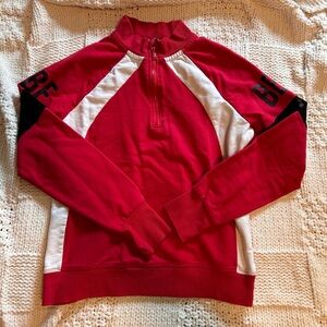 Bebe Sport Red Black White Mesh Tracksuit Zip Up Jacket
